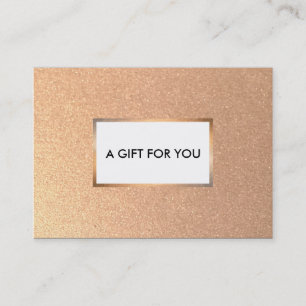 Glamourous Faux Copper Gold Gift Card