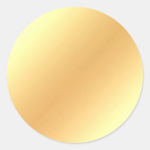 Glamourous Faux Gold Blank Template Modern Chic Classic Round Sticker