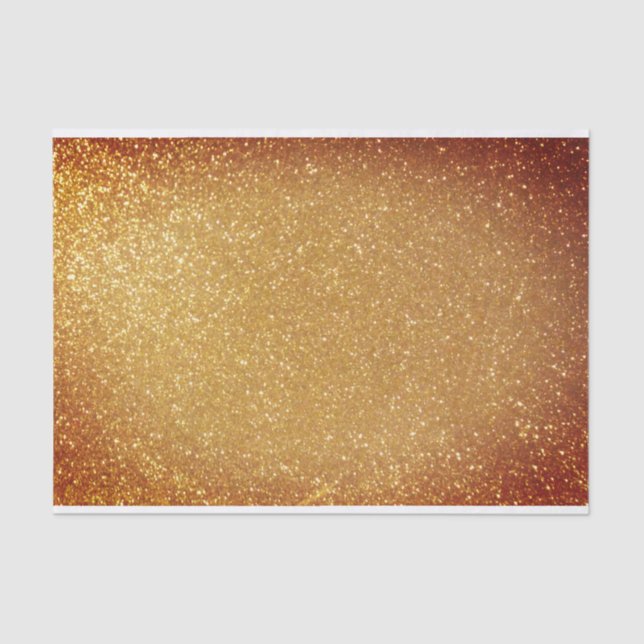 Glamourous faux gold glitter print Christmas gift Tissue Paper (Front)