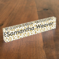 Glamourous Faux Sparkly Gold Leopard