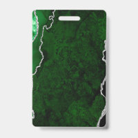 Glamourous Forest Green Marble Chic Silver Glitter