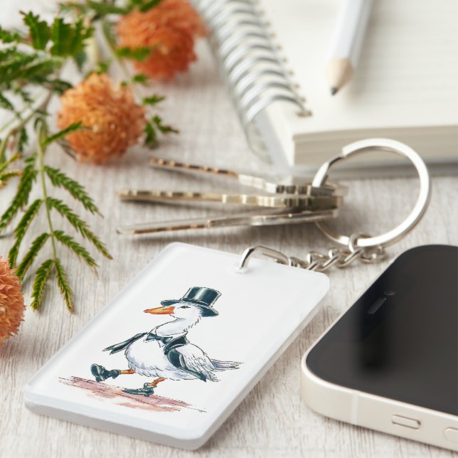 Glamourous Gander  Key Ring (Front Right)