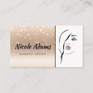 Glamourous girl's face  personalised business card