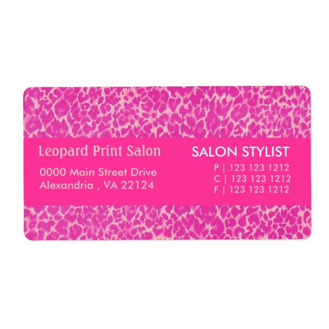 Glamourous Glamour Hot Pink Panther Pattern Spots (Front)