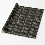 Glamourous Glitter 50th Wedding Anniversary Patter Wrapping Paper<br><div class="desc">Glamourous 50th gold wedding anniversary text design pattern over custom black background you can change on the website. Faux diamonds and heart accent. If you need any help customising any of my designs,  contact ArtOnWear designer. Free text formatting with live help available by request.</div>