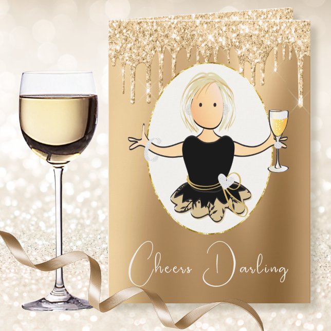 Glamourous Glitter Birthday Card for Her (Creator Uploaded)