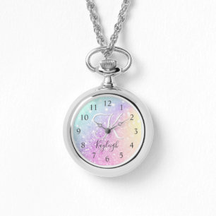 Glamourous Glitter Holograph Monogrammed Pretty Watch