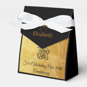 Glamourous Gold and Black Elegant Small Party  Favour Box