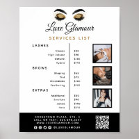 Glamourous Gold Eye Lash Brow Beauty Bar Price Lis