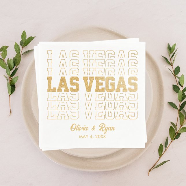 Glamourous Gold Glitter Las Vegas Wedding Napkins (Glamorous Gold Glitter Las Vegas Wedding Napkins
)