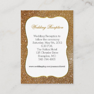 Glamourous Gold Glitter Look Wedding Enclosure