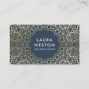 Glamourous Gold Glitter Look Wellness Business Car Card