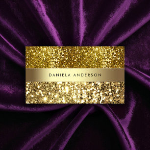 Glamourous Gold Glitter Luxury Business Card