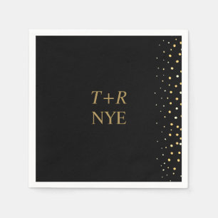 Glamourous Gold Glitter New Years Wedding Napkin