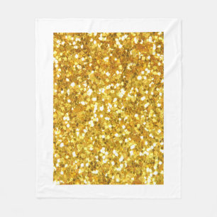 Glamourous Gold Glitter Sparkle Throw Blanket