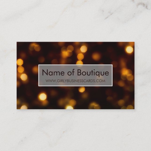 Glamourous Gold Glow Elegant Soft Shimmer Boutique Business Card (Front)