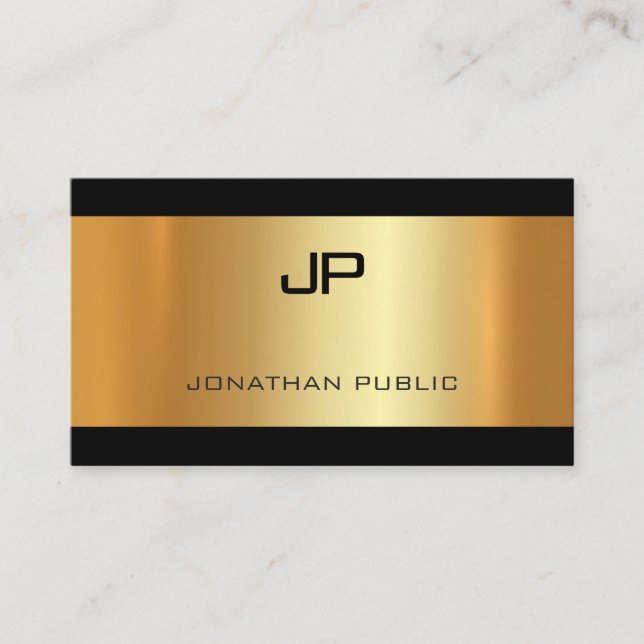 Glamourous Gold Lights Modern Sophisticated Luxury Business Card (Front)