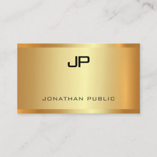 Glamourous Gold Look Modern Elegant Template Luxur Business Card