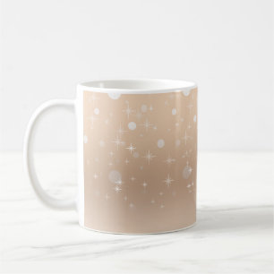 Glamourous gold metallic lustre, gradient, stars coffee mug