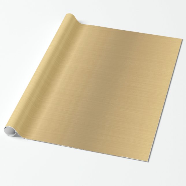 Glamourous Gold Modern Elegant Glossy Gift Wrapping Paper (Unrolled)