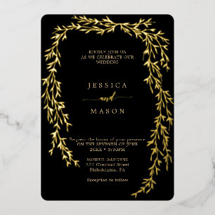 Glamourous Gold Real Foil Wedding Invitations