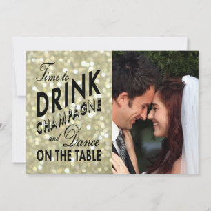 Glamourous Gold Save the Date