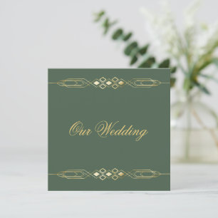 Glamourous Gold Wedding Invitation