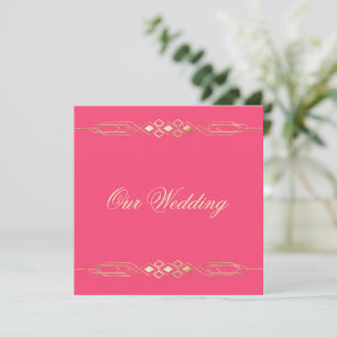 Glamourous Gold Wedding Invitation