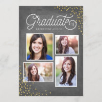 Glamourous Grad 4-Photo Collage Graduation
