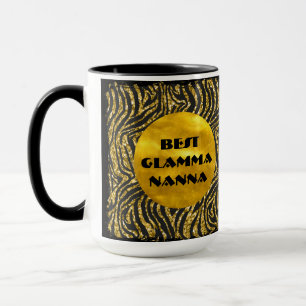 Glamourous Grandma Gold Black Animal Print Glam-ma Mug