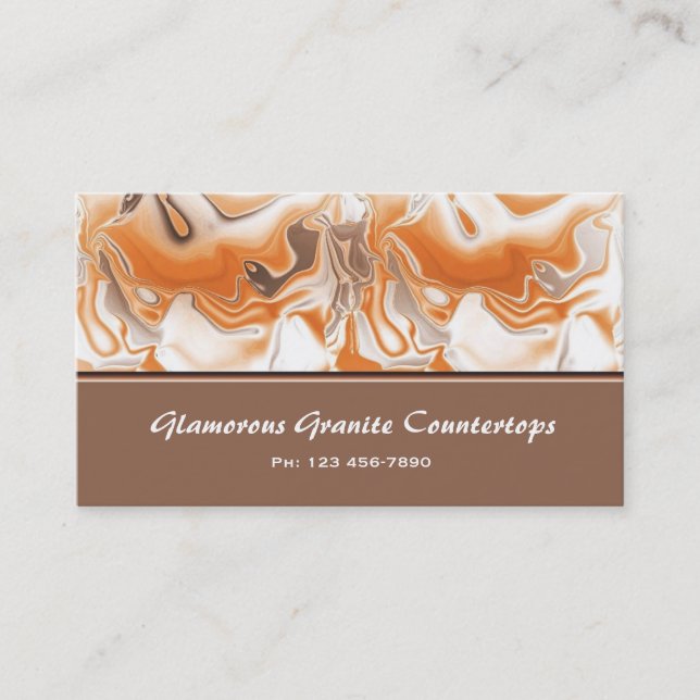 Glamourous Granite Countertops Business Card (Front)