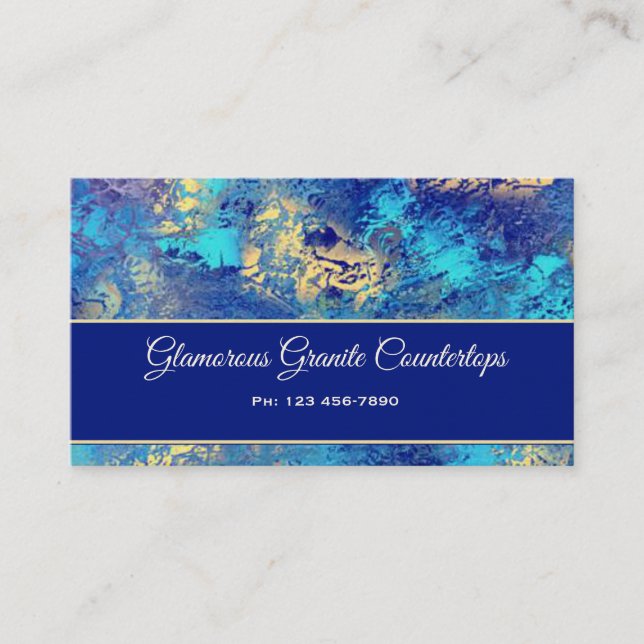 Glamourous Granite Countertops Business Card (Front)