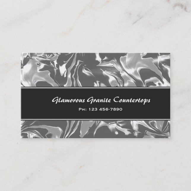 Glamourous Granite Custom Business Card (Front)