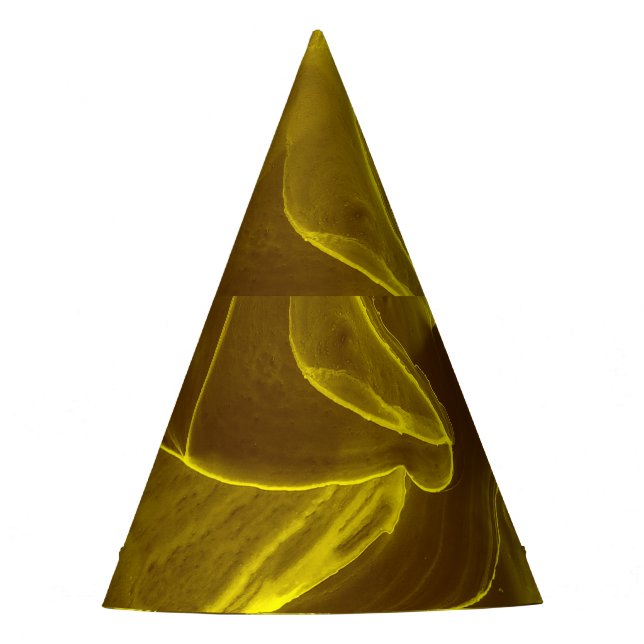 Glamourous ink fluid: marble foil. party hat (Front)