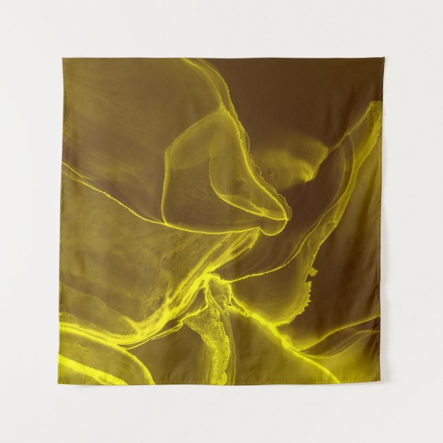 Glamourous ink fluid: marble foil. tapestry (Front)