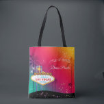 Glamourous Las Vegas Wedding Maid of Honour Tote Bag<br><div class="desc">Glamourous Las Vegas sign, tall palm trees and twinkling stars illustrated on custom Maid of Honour Gift Bags. Lovely gift items you can fully customise with your own text. ((You can find the matching wedding essentials & favours in this store, Bridal Heaven. Contact ujean4791@gmail.com for custom work and/or coordinating wedding...</div>