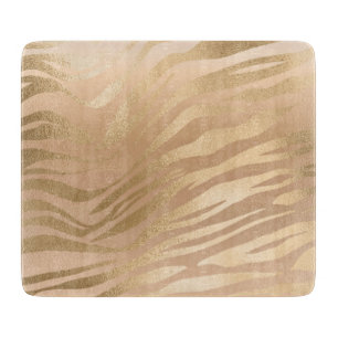 Glamourous Light Brown Leopard Spots Animal Print Cutting Board