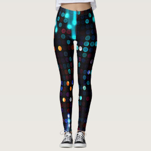 Glamourous Lights: Abstract Fashion Wallpaper Leggings