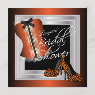 Glamourous Lingerie Bridal Shower Invitations