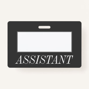 Glamourous, Luxurious "ASSISTANT" Badge ID Badge