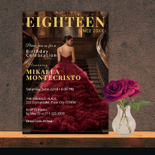 Glamourous Magazine Style 18th Birthday Invitation