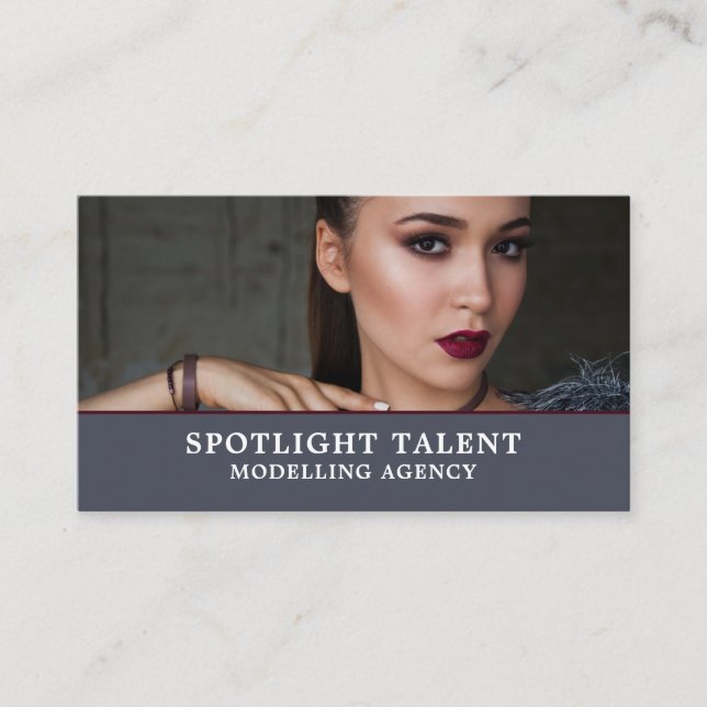 Glamourous Model, Modelling Agency, Model Agent Business Card (Front)