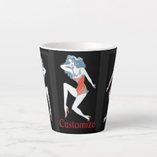 Glamourous Model Posing Thunder_Cove Latte Mug