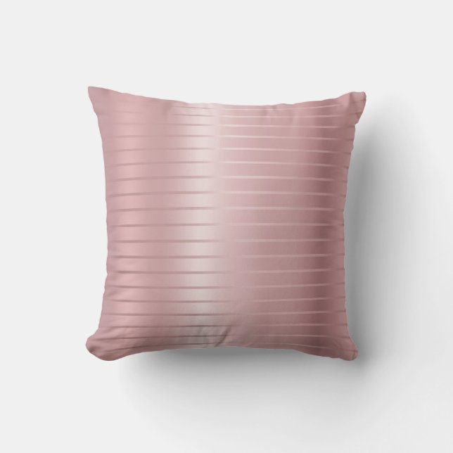 Glamourous Modern Elegant Rose Gold Template Cushion (Front)