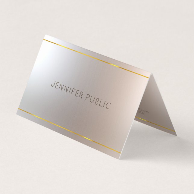 Glamourous Modern Luxury Elegant Template Trendy Business Card (Front)