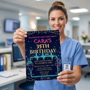 Glamourous Night Shift Nurse 35th Birthday