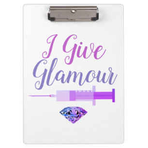 Glamourous nurse shot clipboard