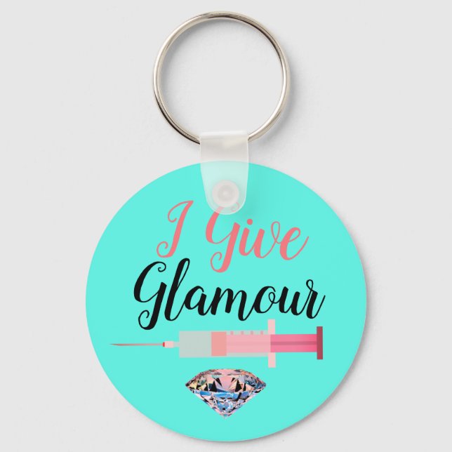 Glamourous nurse shot key ring (Front)