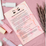 Glamourous pink EYELASH EXTENSION CONSENT FORM Flyer<br><div class="desc">Eyelash Extensions Consent forms are perfect for your Lash Extension business. This modern and sophisticated consent form design features a glamourous , minimalistic illustration of a woman's eyelashes with rosegold eyeshadow, a title and a block where you can insert all your informed consent details on a luxury watercolor pink background....</div>
