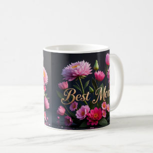 Glamourous Pink Flowers For Mum Coffee Mug